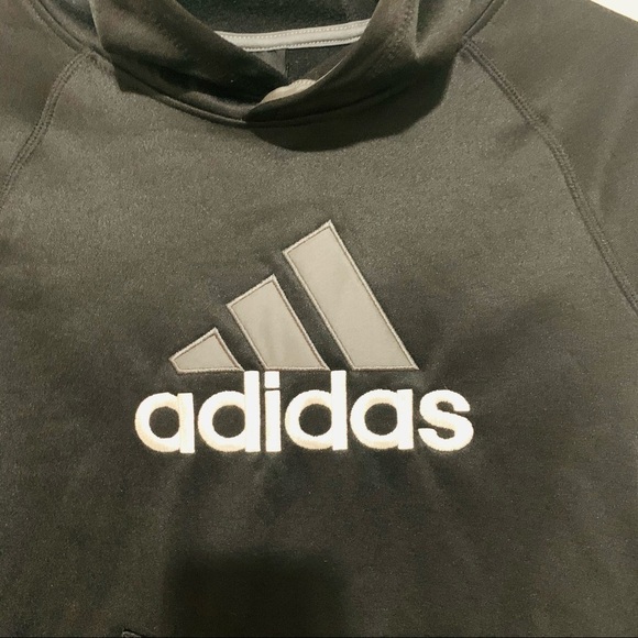 ADIDAS Tech' Fleece black Pullover Hoodie boy L - Picture 3 of 8